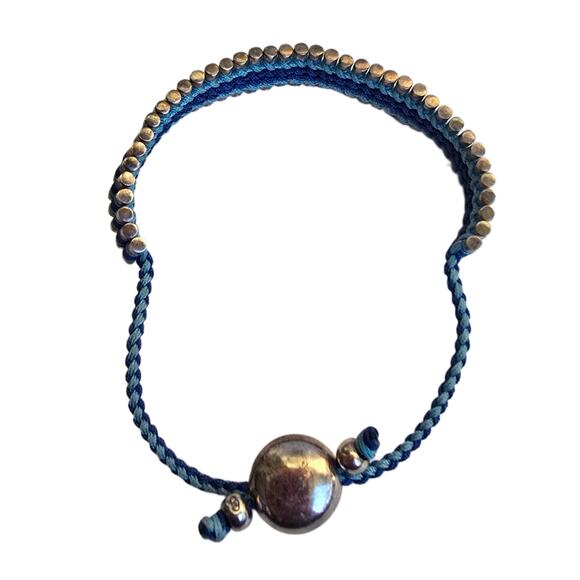 Links London Friendship Bracelet Sterling Silver Blue Adjustable Enamel Arrow - Picture 3 of 7